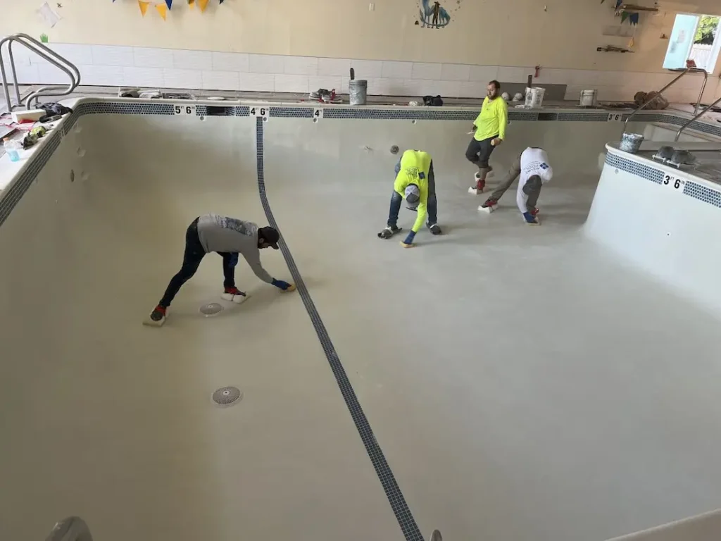 case study pool surfacing finishing touches - Adams Pool Solutions